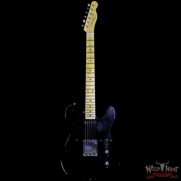 Fender Custom Shop 1952 Telecaster Relic Maple Fretboard Faded Black - Image 5