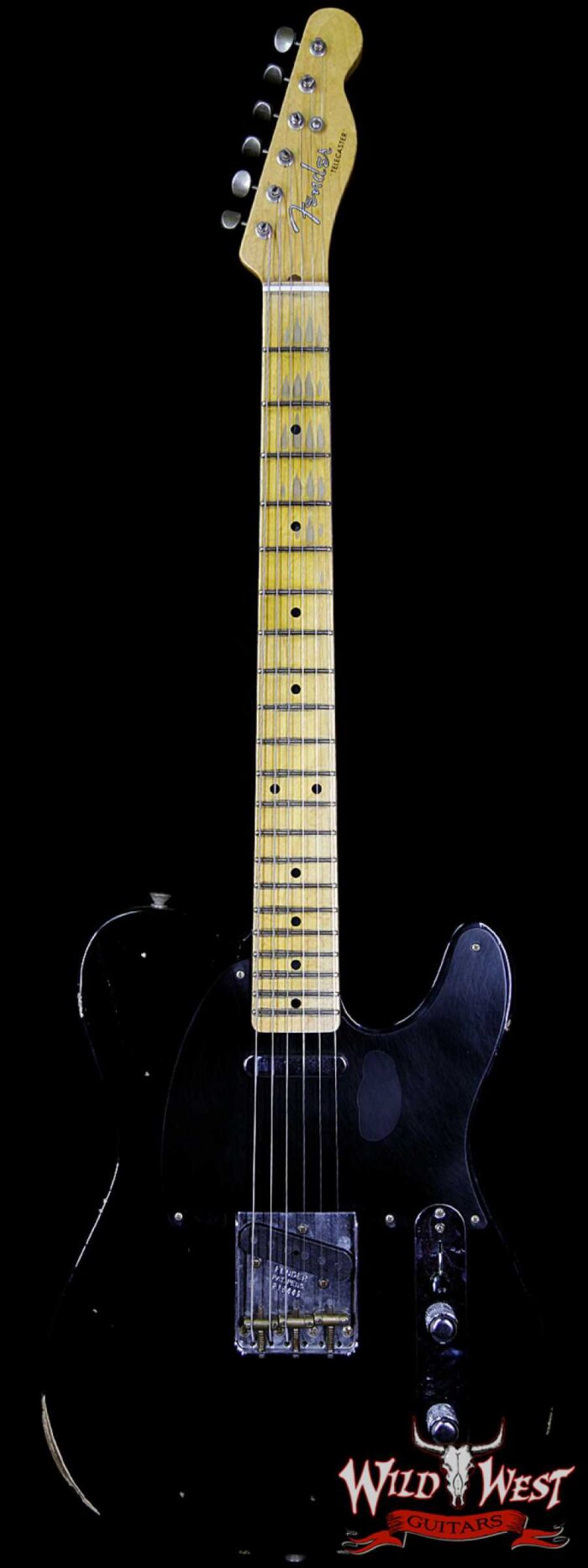 Fender Custom Shop 1952 Telecaster Relic Maple Fretboard Faded Black - Image 1