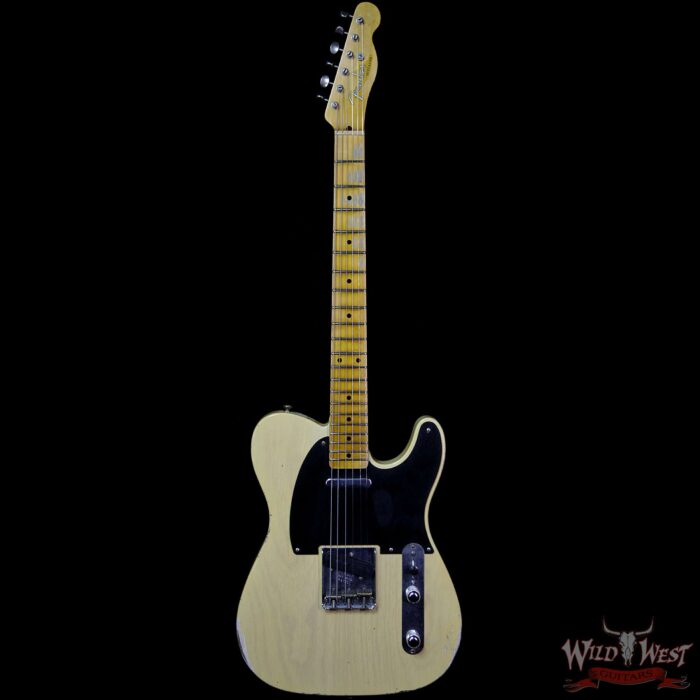 Fender Custom Shop 1952 Telecaster Relic Maple Neck & Fingerboard Nocaster Blonde - Image 4