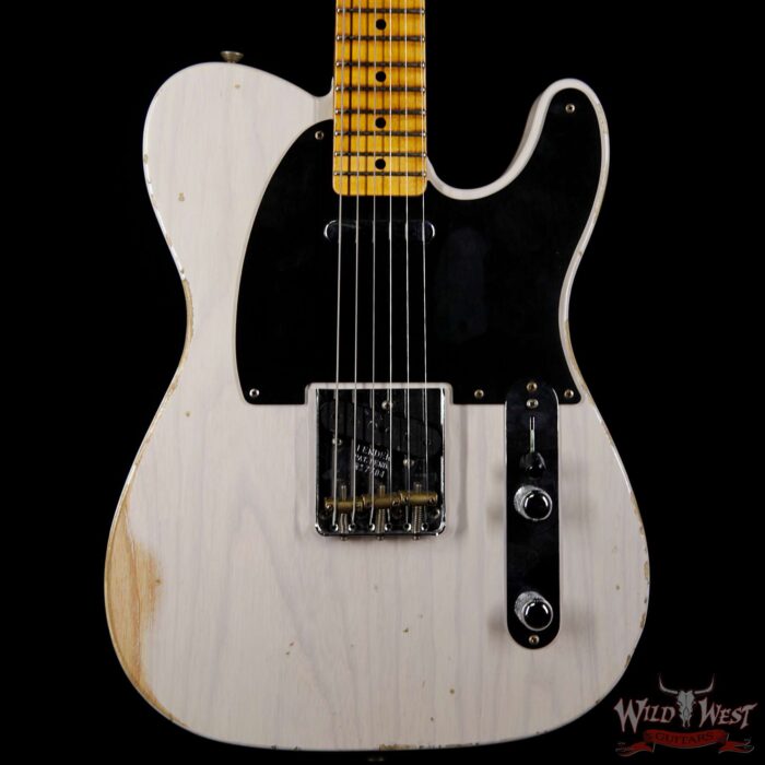 Fender Custom Shop 1952 Telecaster Relic Maple Neck White Blonde - Image 3