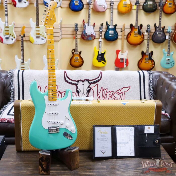 Fender Custom Shop Vintage Custom ‘55 1955 Hardtail Stratocaster Time Capsule Package Aged Sea Foam Green - Image 6