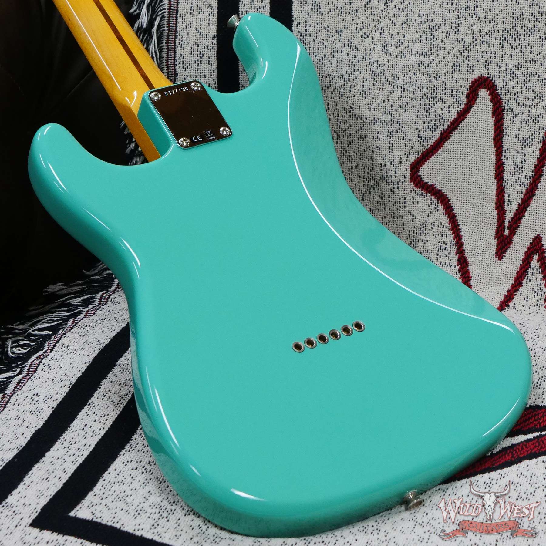 fendercs-1955strat-r127739-d6__wwg.jpg Fender Custom Shop Vintage Custom ‘55 1955 Hardtail Stratocaster Time Capsule Package Aged Sea Foam Green - Image 11
