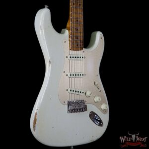2017 NAMM Fender Custom Shop 30th Anniversary LTD 1956 Roasted Stratocaster Relic Aged Olympic White - Image 4