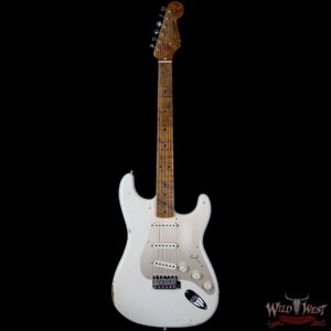 2017 NAMM Fender Custom Shop 30th Anniversary LTD 1956 Roasted Stratocaster Relic Aged Olympic White - Image 5