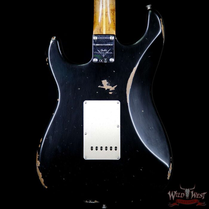 2017 NAMM Fender Custom Shop 30th Anniversary LTD 1956 Roasted Stratocaster Relic Aged Black - Image 7
