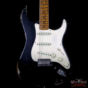 2017 NAMM Fender Custom Shop 30th Anniversary LTD 1956 Roasted Stratocaster Relic Aged Black - Image 3