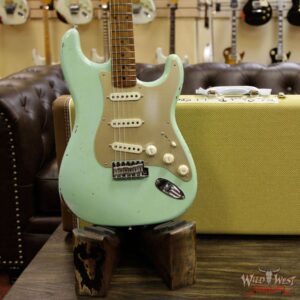 2017 NAMM Fender Custom Shop 30th Anniversary LTD 1956 Roasted Stratocaster Relic Faded Surf Green - Image 13