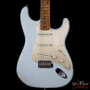 2017 NAMM Fender Custom Shop 30th Anniversary LTD 1956 Roasted Stratocaster Relic Faded Sonic Blue - Image 3