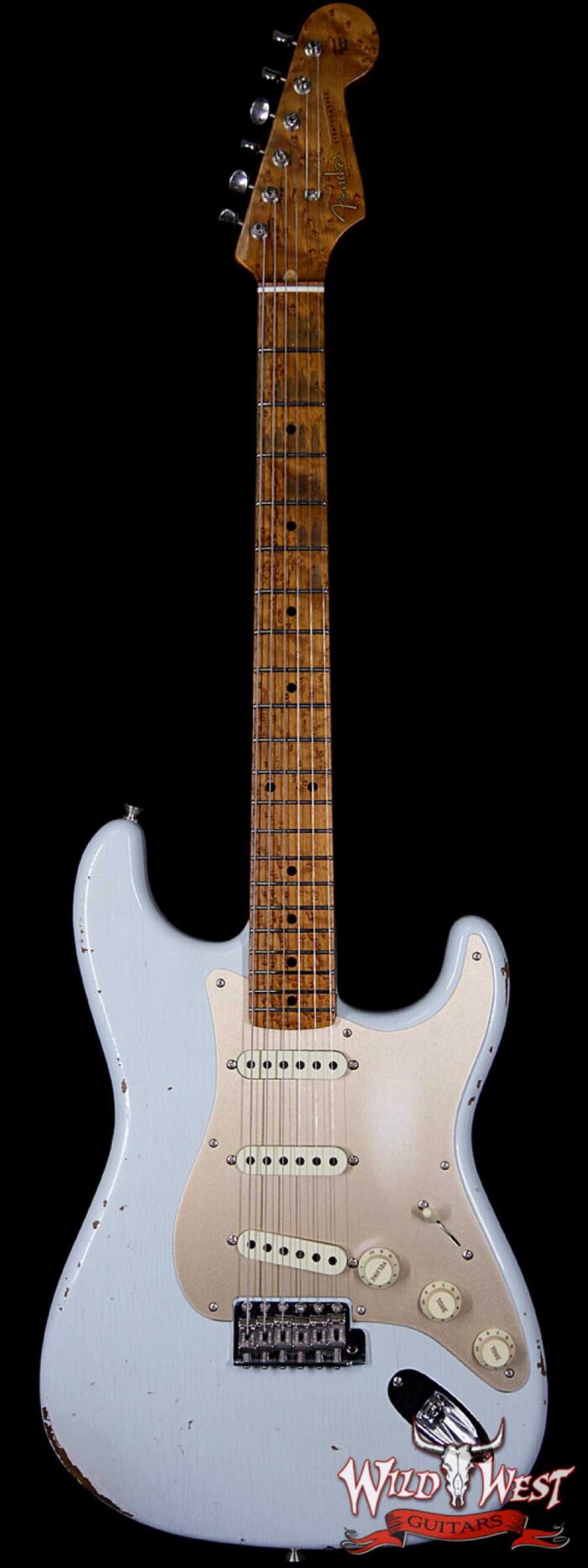 2017 NAMM Fender Custom Shop 30th Anniversary LTD 1956 Roasted Stratocaster Relic Faded Sonic Blue - Image 1