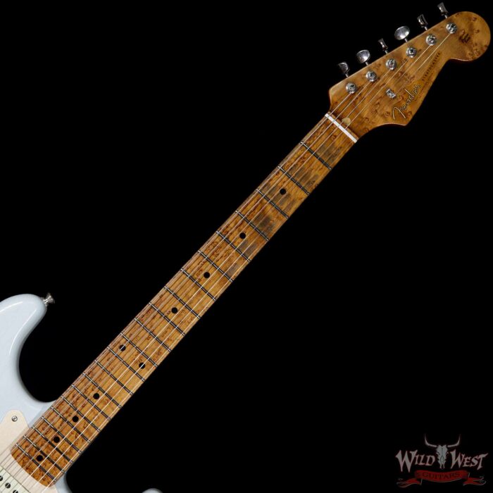 2017 NAMM Fender Custom Shop 30th Anniversary LTD 1956 Roasted Stratocaster Relic Faded Sonic Blue - Image 9