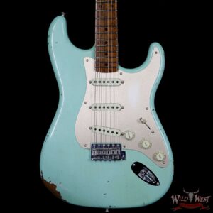 2017 NAMM Fender Custom Shop 30th Anniversary LTD 1956 Roasted Stratocaster Relic Faded Surf Green - Image 3