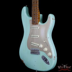 2017 NAMM Fender Custom Shop 30th Anniversary LTD 1956 Roasted Stratocaster Relic Faded Surf Green - Image 2