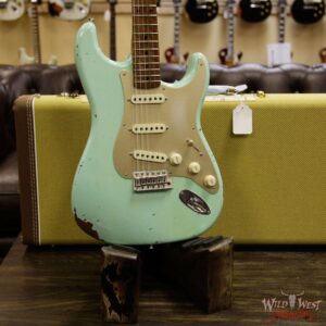 2017 NAMM Fender Custom Shop 30th Anniversary LTD 1956 Roasted Stratocaster Relic Faded Surf Green - Image 13