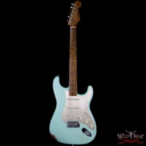 2017 NAMM Fender Custom Shop 30th Anniversary LTD 1956 Roasted Stratocaster Relic Faded Surf Green - Image 5
