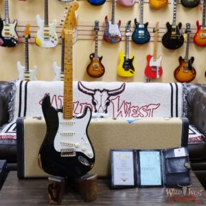 Fender Custom Shop 1956 Ash Stratocaster Hand-Wound Pickups Relic Faded Black - Image 6