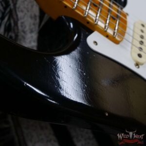 Fender Custom Shop 1956 Ash Stratocaster Hand-Wound Pickups Relic Faded Black - Image 9