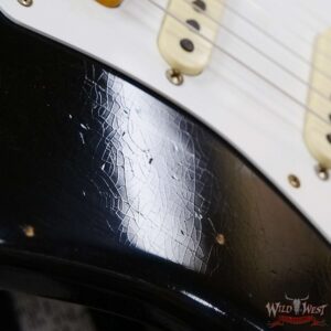 Fender Custom Shop 1956 Ash Stratocaster Hand-Wound Pickups Relic Faded Black - Image 10