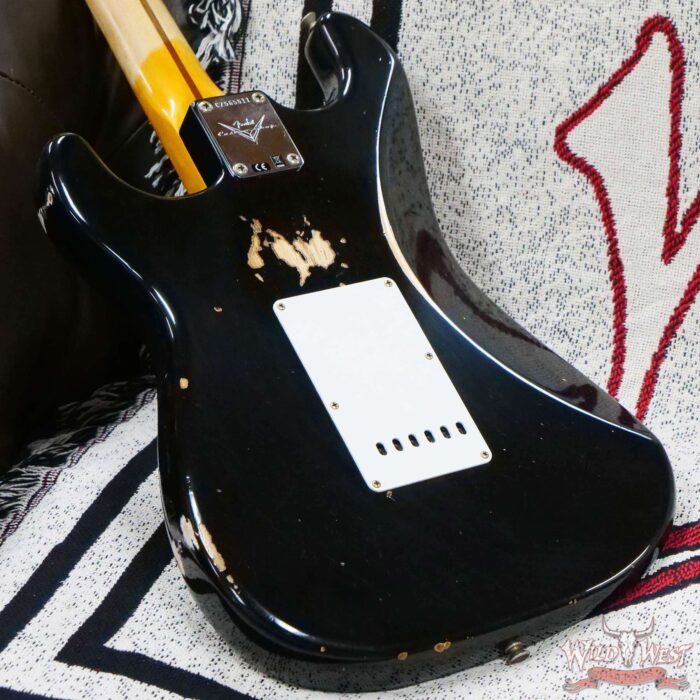 Fender Custom Shop 1956 Ash Stratocaster Hand-Wound Pickups Relic Faded Black - Image 13