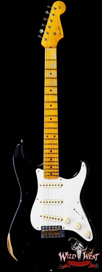 Fender Custom Shop 1956 Ash Stratocaster Hand-Wound Pickups Relic Faded Black