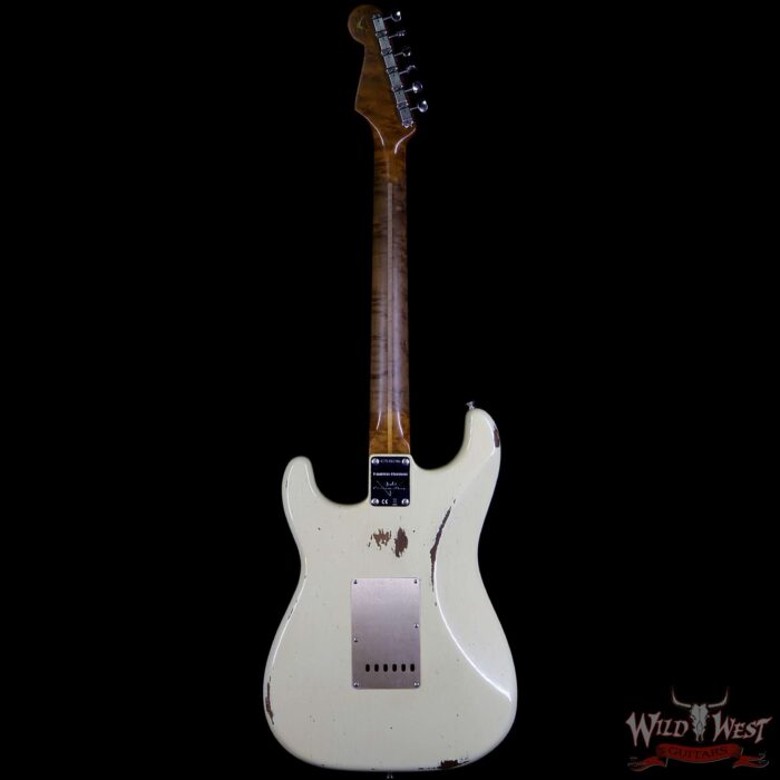 Fender Custom Shop 1956 Stratocaster Relic Roasted Birdeye Maple Neck Aged Vintage White - Image 5