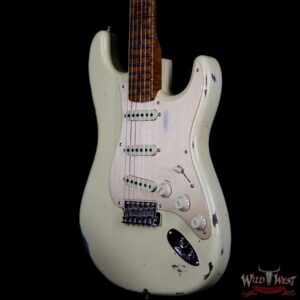 Fender Custom Shop 1956 Stratocaster Relic Roasted Birdeye Maple Neck Aged Vintage White - Image 2