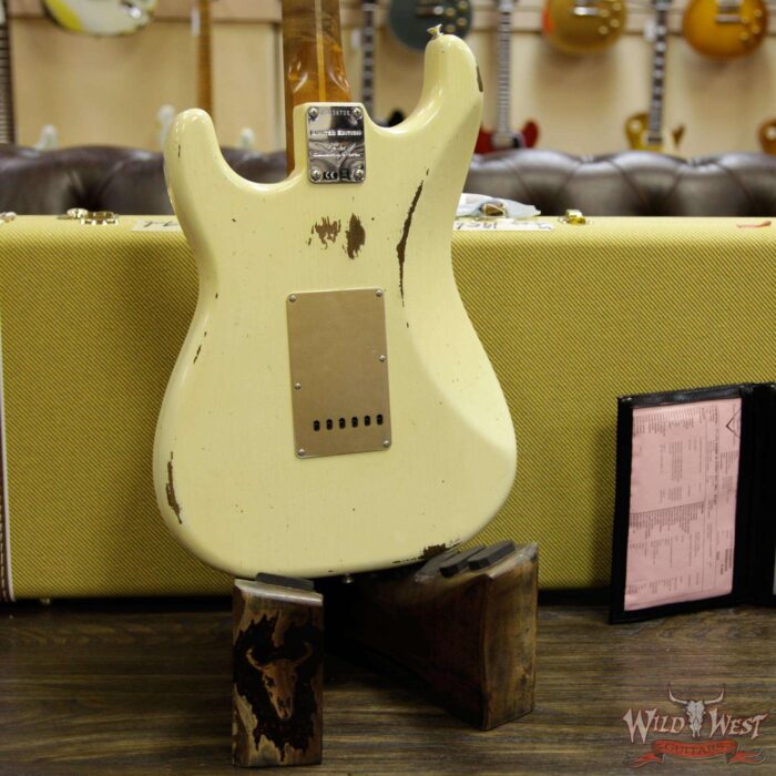 Fender Custom Shop 1956 Stratocaster Relic Roasted Birdeye Maple Neck Aged Vintage White - Image 14