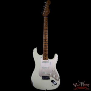 Fender Custom Shop 1956 Stratocaster Relic Roasted Birdeye Maple Neck Aged Vintage White - Image 4
