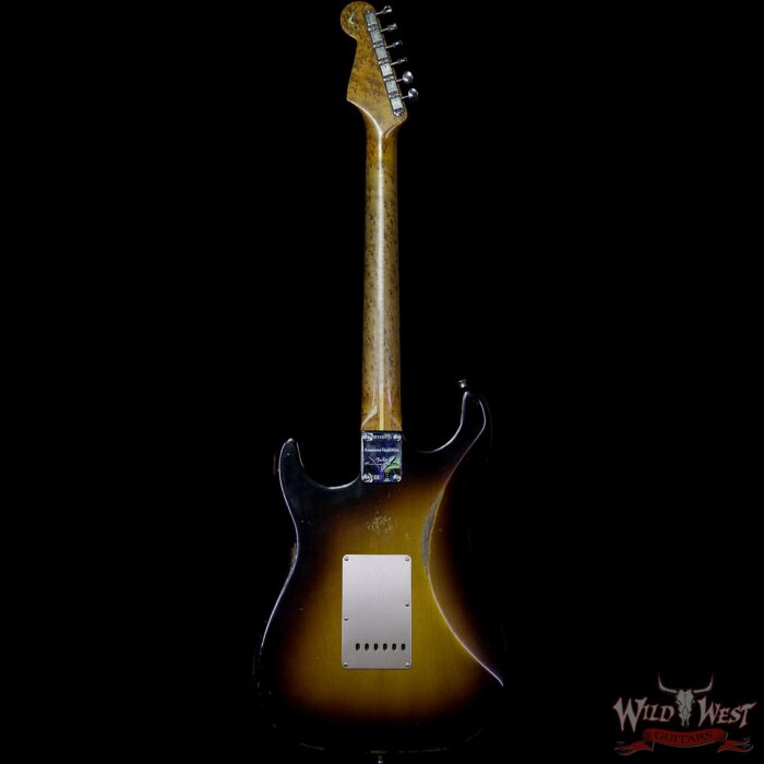 Fender Custom Shop Roasted 1956 Stratocaster Relic AAA Birdseye Maple Neck 2 Tone Sunburst - Image 5