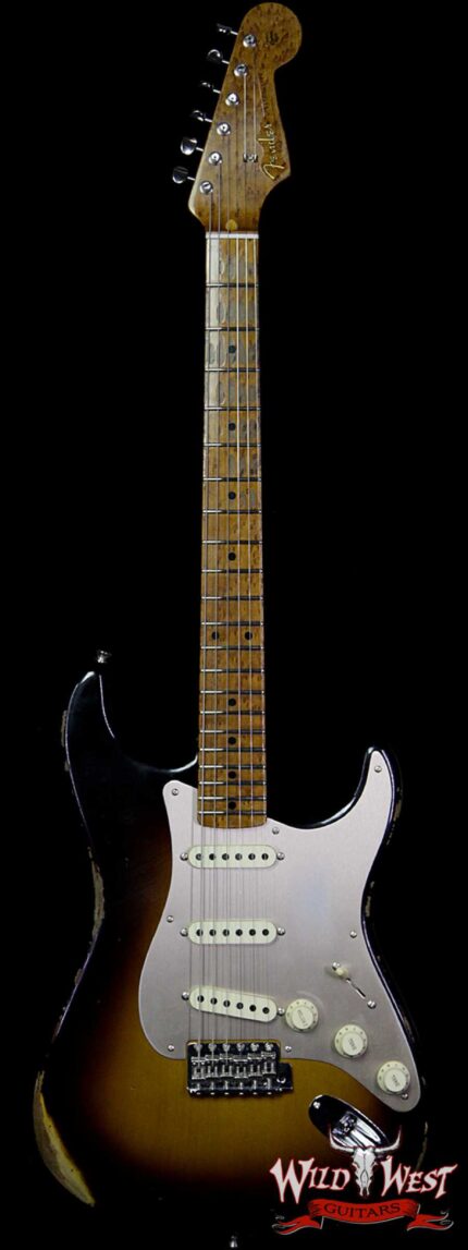 Fender Custom Shop Roasted 1956 Stratocaster Relic AAA Birdseye Maple Neck 2 Tone Sunburst