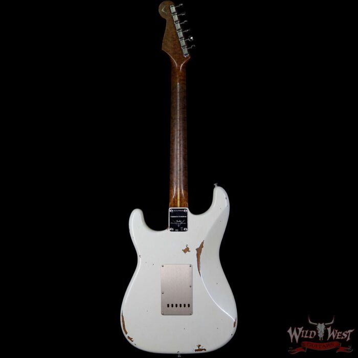 Fender Custom Shop NAMM Limited 1956 Roasted Stratocaster Relic Birdseye Maple Neck Olympic White - Image 5