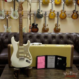 Fender Custom Shop NAMM Limited 1956 Roasted Stratocaster Relic Birdseye Maple Neck Olympic White - Image 11