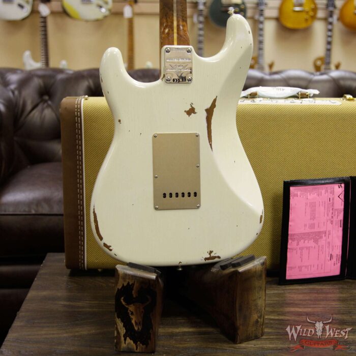 Fender Custom Shop NAMM Limited 1956 Roasted Stratocaster Relic Birdseye Maple Neck Olympic White - Image 14