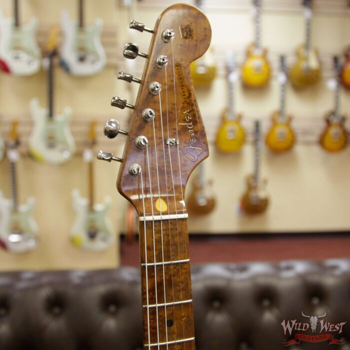 Fender Custom Shop NAMM Limited 1956 Roasted Stratocaster Relic Birdseye Maple Neck Olympic White - Image 7