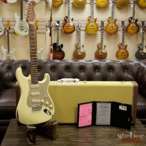 Fender Custom Shop 1956 Roasted Stratocaster Relic Birdseye Maple Neck Aged Vintage White - Image 12