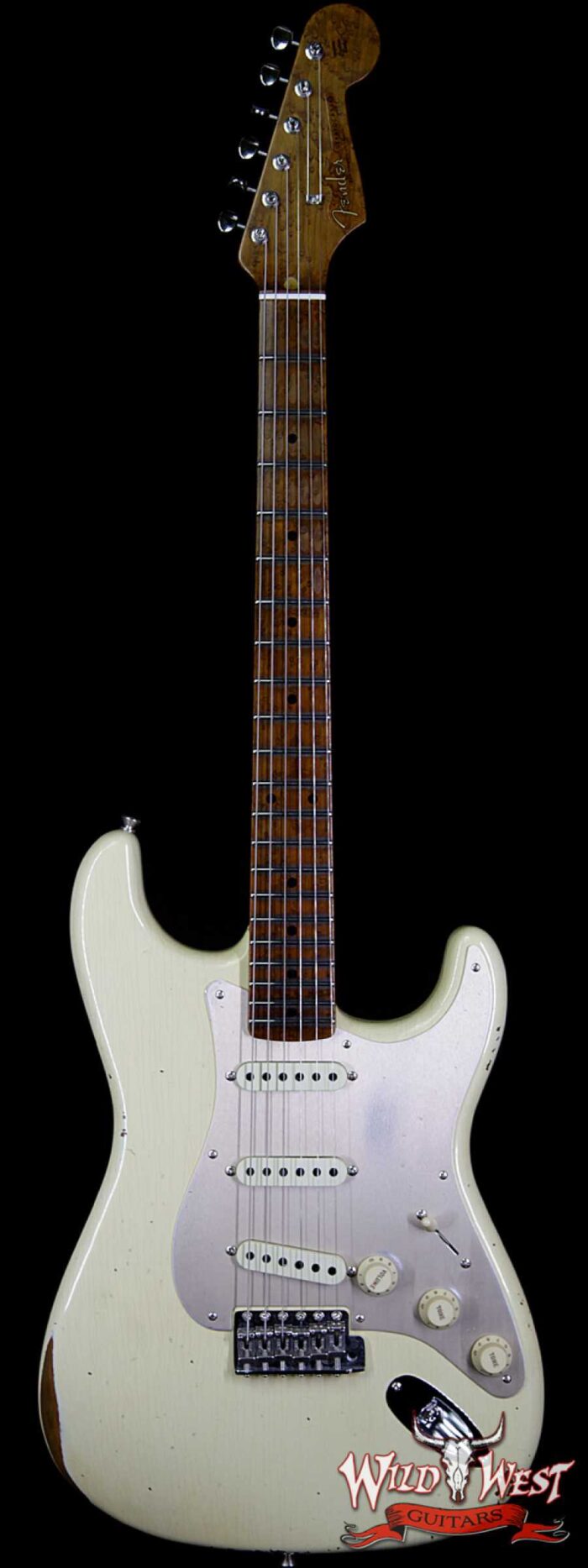 Fender Custom Shop 1956 Roasted Stratocaster Relic Birdseye Maple Neck Aged Vintage White - Image 1