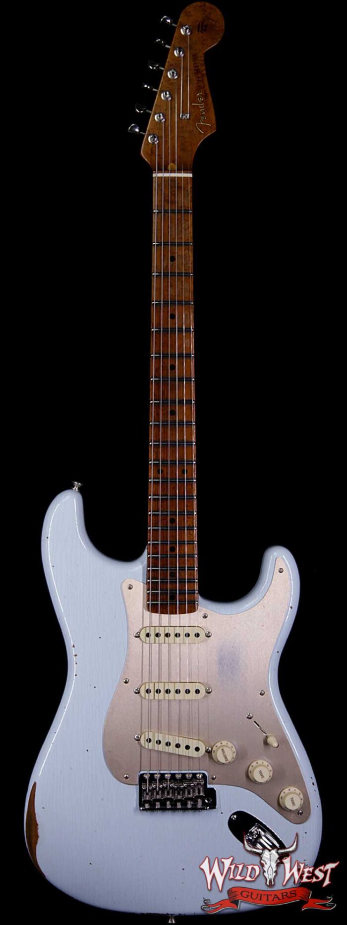 Fender Custom Shop 1956 Roasted Stratocaster Relic Birdseye Maple Neck Aged Sonic Blue - Image 1