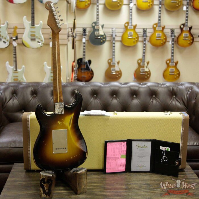 Fender Custom Shop 1956 Roasted Stratocaster Relic Birdseye Maple Neck 2 Tone Sunburst - Image 12