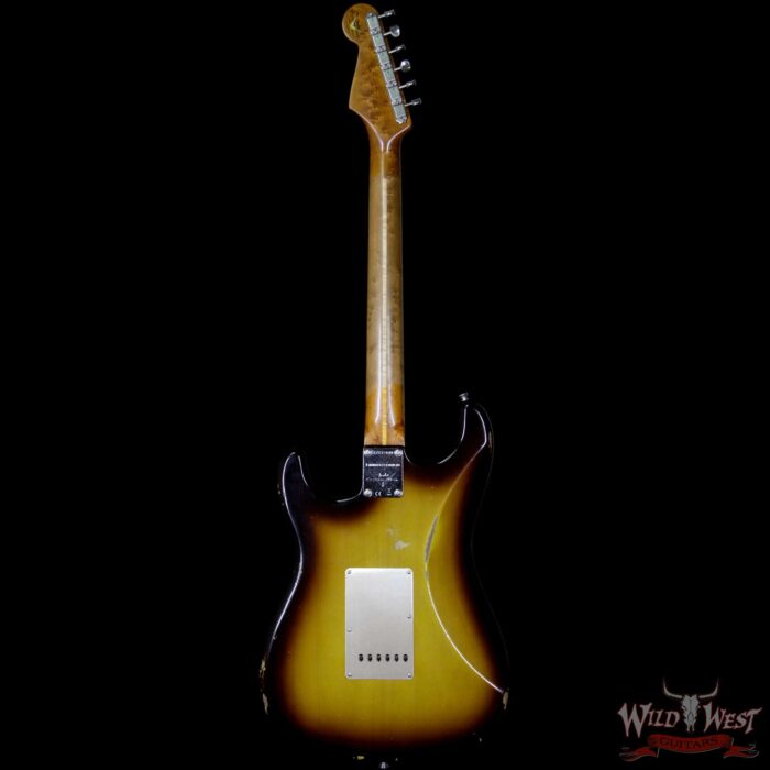 2017 NAMM Fender Custom Shop 30th Anniversary LTD 1956 Roasted Stratocaster Relic 2 Tone Sunburst - Image 6