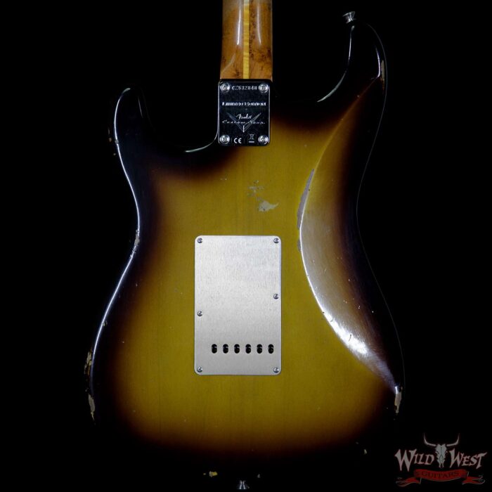 2017 NAMM Fender Custom Shop 30th Anniversary LTD 1956 Roasted Stratocaster Relic 2 Tone Sunburst - Image 7
