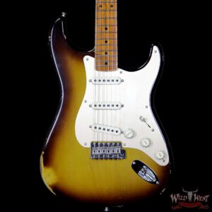 2017 NAMM Fender Custom Shop 30th Anniversary LTD 1956 Roasted Stratocaster Relic 2 Tone Sunburst - Image 3