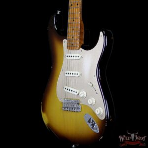 2017 NAMM Fender Custom Shop 30th Anniversary LTD 1956 Roasted Stratocaster Relic 2 Tone Sunburst - Image 2