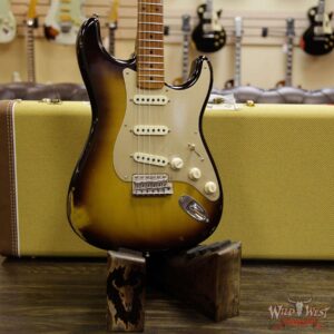 2017 NAMM Fender Custom Shop 30th Anniversary LTD 1956 Roasted Stratocaster Relic 2 Tone Sunburst - Image 13