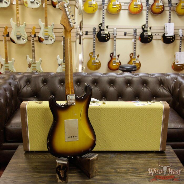 2017 NAMM Fender Custom Shop 30th Anniversary LTD 1956 Roasted Stratocaster Relic 2 Tone Sunburst - Image 14