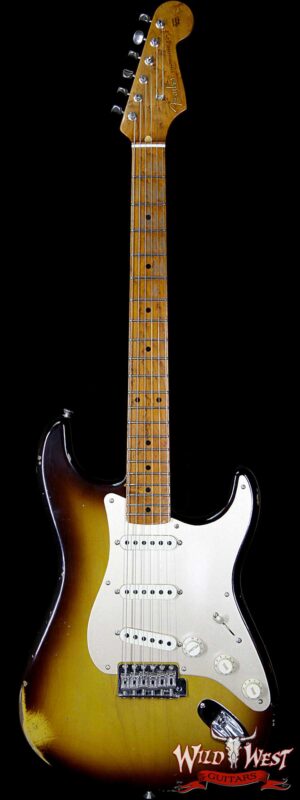 2017 NAMM Fender Custom Shop 30th Anniversary LTD 1956 Roasted Stratocaster Relic 2 Tone Sunburst