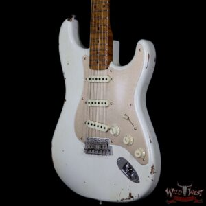 2017 NAMM Fender Custom Shop 30th Anniversary LTD 1956 Roasted Stratocaster Relic Aged Olympic White - Image 2