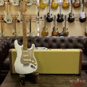 2017 NAMM Fender Custom Shop 30th Anniversary LTD 1956 Roasted Stratocaster Relic Aged Olympic White - Image 12