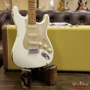 2017 NAMM Fender Custom Shop 30th Anniversary LTD 1956 Roasted Stratocaster Relic Aged Olympic White - Image 13