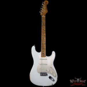 2017 NAMM Fender Custom Shop 30th Anniversary LTD 1956 Roasted Stratocaster Relic Aged Olympic White - Image 5
