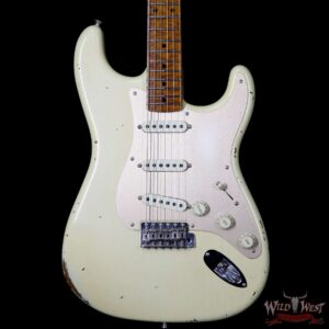 2017 NAMM Fender Custom Shop 30th Anniversary LTD 1956 Roasted Stratocaster Relic Aged Vintage White - Image 3