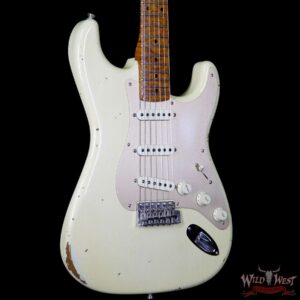 2017 NAMM Fender Custom Shop 30th Anniversary LTD 1956 Roasted Stratocaster Relic Aged Vintage White - Image 4